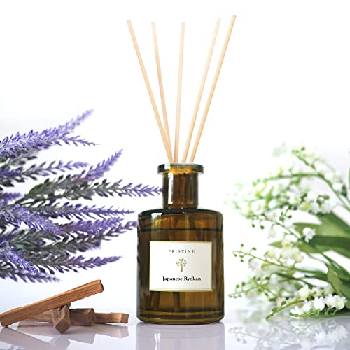 PRISTINE Japanese Ryokan Reed Diffuser for Home | Fresh Lavender, Moroccan Amber Reed Diffuser Set, Oil Diffuser & Reed Diffuser Sticks- Home & Office Decor-Fragrance Gift von Pristine