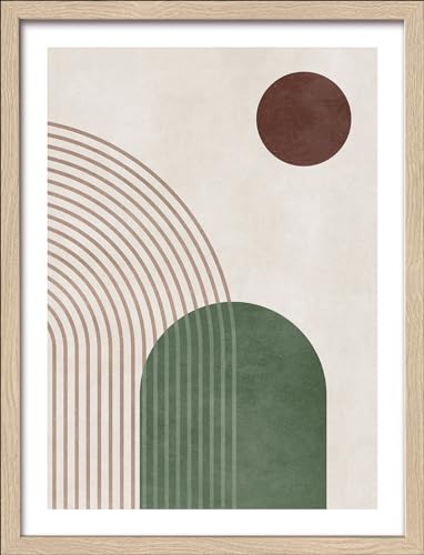 Pro-Art gerahmtes Wandbild Slim Scandic Geometrical Green Art I, 42,5x32,5 cm von Pro-Art