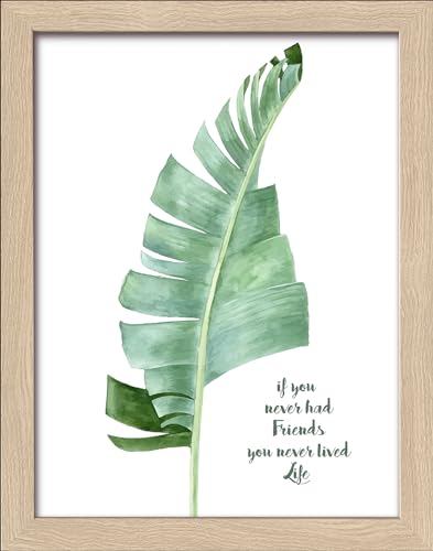 Pro-Art gerahmtes Wandbild Slim Scandic Green Plant Leaf II, 24x19 cm von Pro-Art
