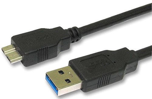 Pro Signal CAC250046 USB 3.0 A Stecker auf Micro B Stecker, 1 m, Schwarz von PROSIGNAL