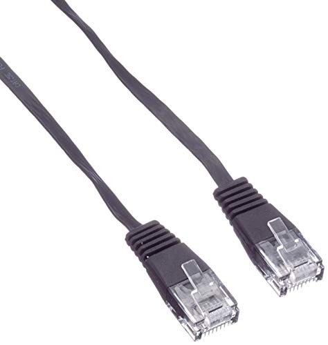 Pro Signal PSG91030 Ethernet-Patchkabel, flach, Cat5e, UTP, 5 m, Schwarz von PROSIGNAL