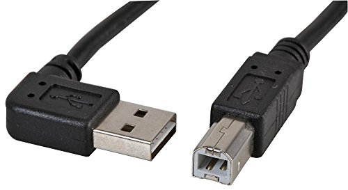 Pro Signal PSG91264 USB-Kabel, umkehrbar, 90 Grad, USB 2.0 A männlich auf B männlich, 2 m von PROSIGNAL