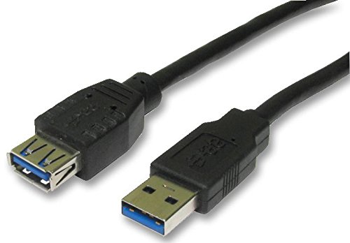 Pro Signal PSG91611 USB 3.0 A Stecker auf A Buchse, 0,5 m, Schwarz von PROSIGNAL