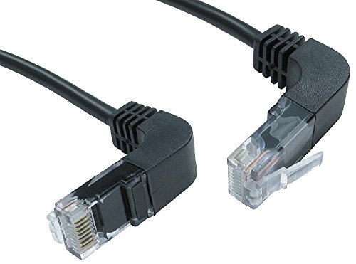 Pro Signal UT-RA330 Ethernet-Patchkabel, Cat5e, 90 Grad nach oben, RJ45 auf 90 Grad nach unten, 3 m von PROSIGNAL