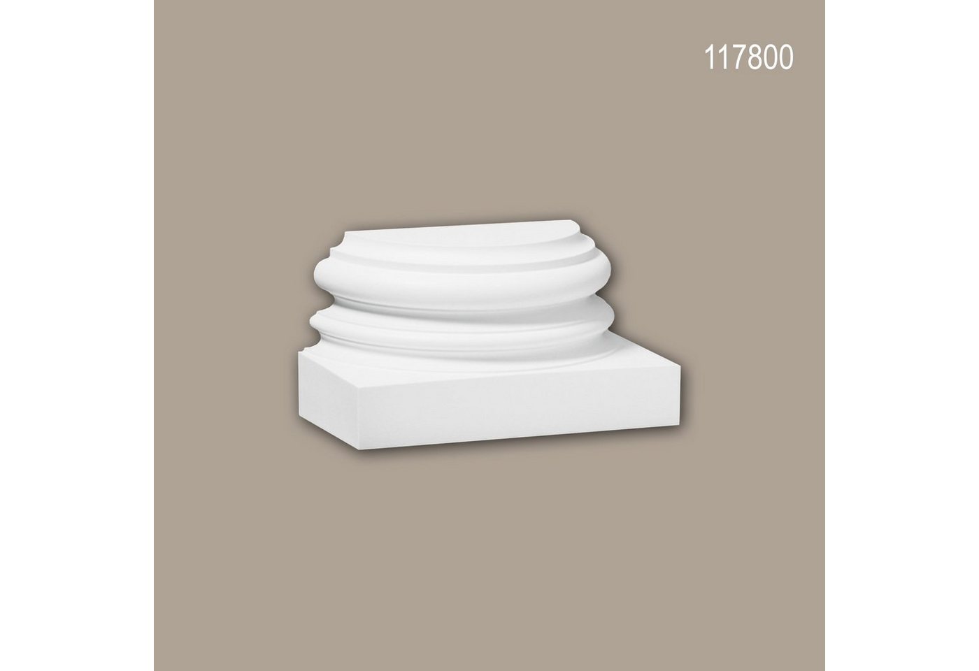 Profhome Wanddekoobjekt 117800 (Halbsäulen Sockel, 1 St., Säule, Zierelement, Stucksäule, Dekosäule), weiß, vorgrundiert, Stil: Zeitlos / Klassisch von Profhome