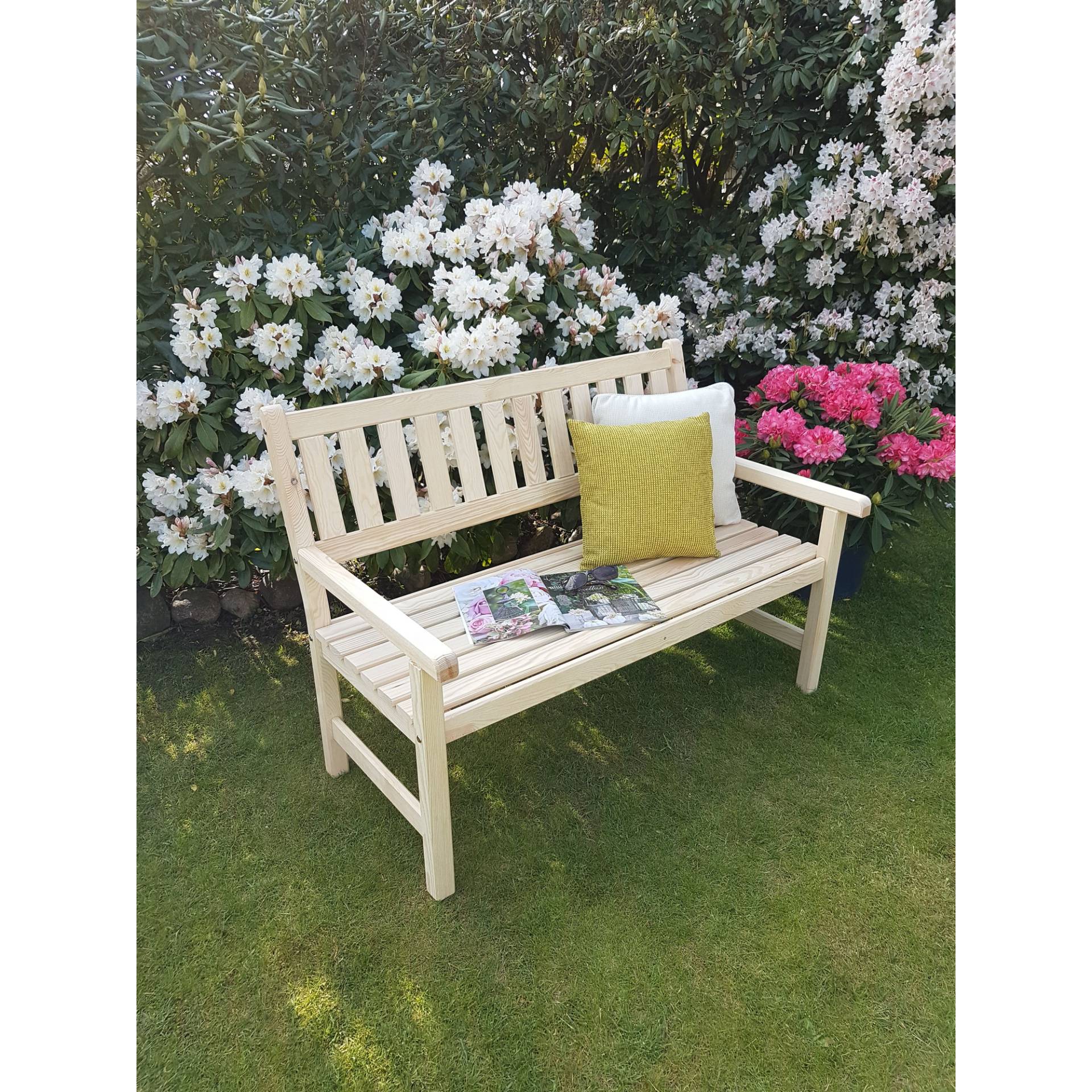 Promadino Gartenbank 'Johanna' Holz braun 2-Sitzer 125 x 71 x 91 cm Promadino Gartenbank 'Johanna' Holz braun 2-Sitzer 125 x 71 x 91 cm von Promadino