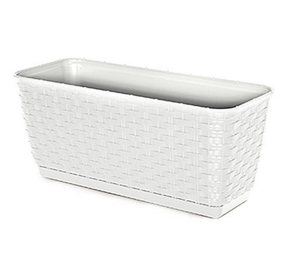 PROREGAL® Blumentopf Blumentopf Rattan L-492mm W-172mm H-174mm 12 Liter.Rattola, Braun von PROREGAL®