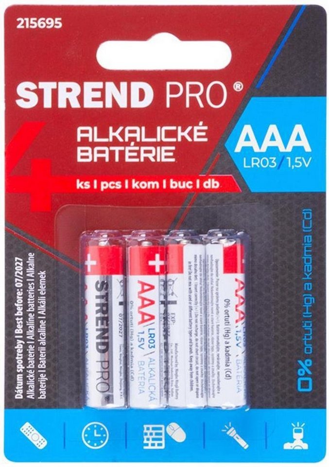 PROREGAL® Elektrowerkzeug-Set Batterien, LR03, 4 Stück, AAA, Blister von PROREGAL®