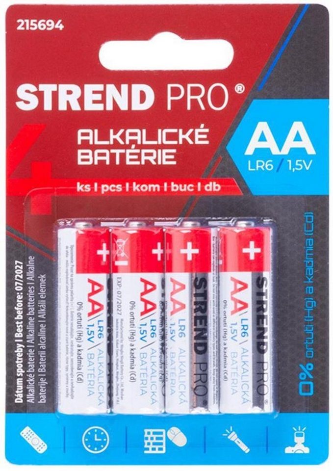 PROREGAL® Elektrowerkzeug-Set Batterien, LR6, 4 Stück, AA, Blister von PROREGAL®