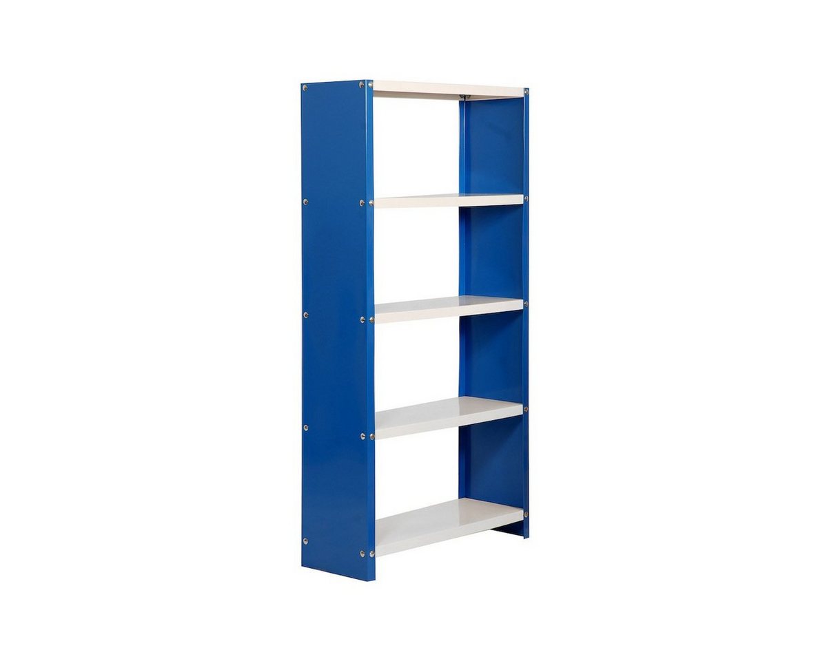 PROREGAL® Regal Wohnregal Living Luchs Metal, 3 Fachböden, HxBxT 90x60x30cm, Blau/Weiß von PROREGAL®