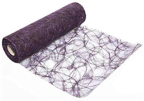 Protinam Sizoweb 30cm x 5m Tischläufer Tischband in Aubergine zur Dekoration wie Sommer, Ostern, Weihnachten oder Hochzeiten abgelängt (5m, aubergine 5900) von Protinam