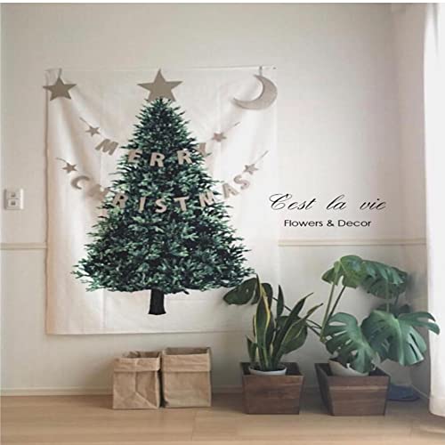 Proumhang Wandteppich Tannebaum Wandbehang Tapisserie Wandtuch,Weihnachten Dekoration,Weihnachtsgrüner Baum Wandteppich,Geschenke für Weihnachten Neujahr(kein Lichtstreifen),100cm x 150cm von Proumhang