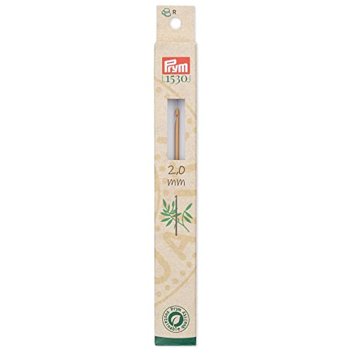 Prym 197600 Woll-Häkelnadeln BAMBUS 15 cm 2,00 mm, beige Prym 197600 Woll-Häkelnadeln BAMBUS 15 cm 2,00 mm, beige von Prym