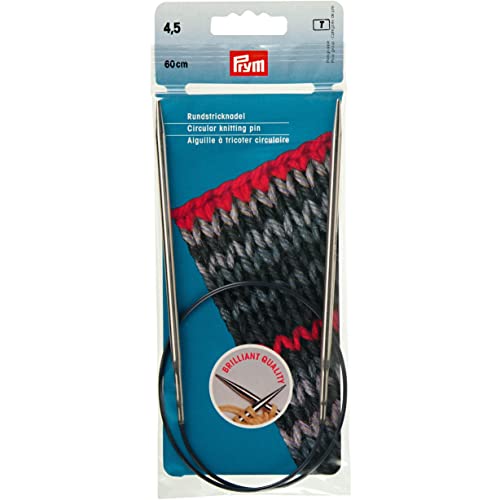 Prym 212152 Rundstricknadeln MS 60 cm 4,50 mm silberfarbig Prym 212152 Rundstricknadeln MS 60 cm 4,50 mm silberfarbig von Prym