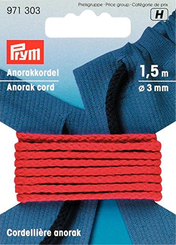 Prym 971303 Anorakkordel rot, 100% PAN, Ø 3 mm Prym 971303 Anorakkordel rot, 100% PAN, Ø 3 mm von Prym