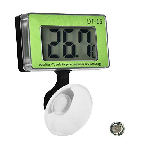 Pssopp Aquarium Thermometer Aquarium Temperatur Messwerkzeug LCD Digital Wasser Thermometer Aquarium Digitalanzeige Thermometer mit Saugnapf für Terrarium Aquarium Fish Tank von Pssopp