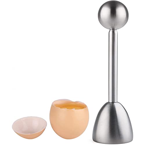 Eierknacker Topper Eierschalenschneider Edelstahl Vibration Werkzeug Öffner Shell Separator Remover für hart weich gekochte Eier Küchenwerkzeug Frühstück von Pubiao