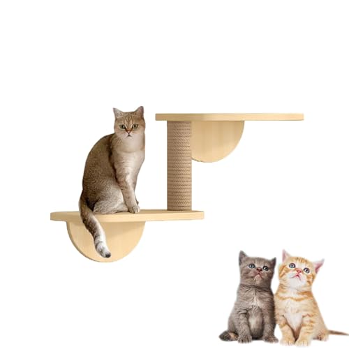 Katzen-Wandregale, Katzen-Kletterwand-Set, Katzen-Wandmöbel Stark und Stabil, Platzsparend, für Katzen zum Schlafen und Spielen, Klettern (Size : S4) von Pucaru