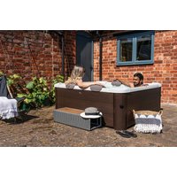 MSpa PureHaven aufblasbarer Whirlpool 160x160x65cm für 6 Personen 120 Massagedüsen Heizung App-Steue von PureHaven