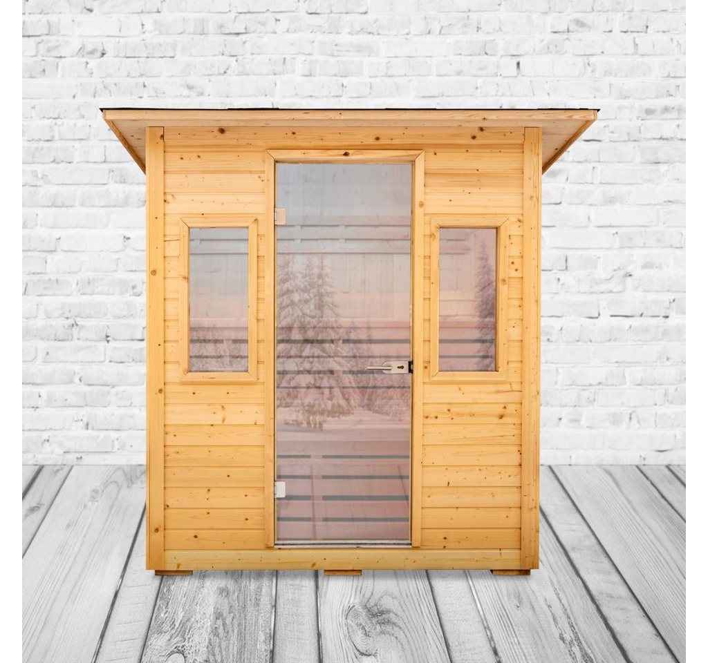 PureHaven Sauna Aussensauna 190x205x240 cm mit finnischem Saunaofen von Harvia von PureHaven