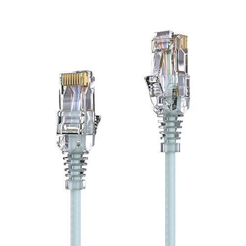 PureLink MC1501-010 CAT6 Netzwerkkabel UTP (10/100/1000 Mbit/s), extra dünn mit 2X RJ45 Stecker, Patchkabel für Switch, Modem, Router, Patchpanels, Patchfelder, 1-er Set, 1,00m, grau von PureLink