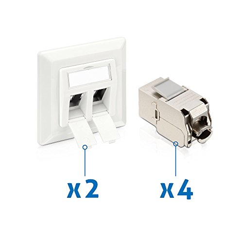 PureLink SET-MCA210-02 CAT.6A Keystone Netzwerkdose Unterputz weiß von PureLink