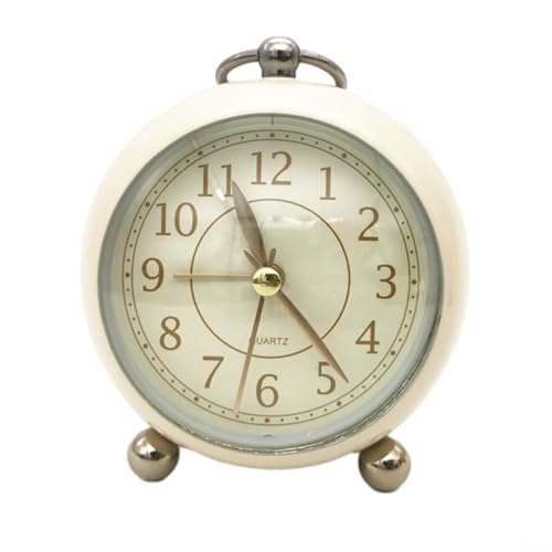 Puupaa Klassische Retro-Uhr,Vintage-Wecker,leise,nicht tickende Schreibtischuhr,analoger Wecker,Nachttischuhren,batteriebetrieben,mit Licht für Schlafzimmer,Tisch,Zuhause,Küche (A),1977965279 von Puupaa