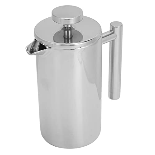 Pwshymi French-Press-Kaffeemaschine, Edelstahl, French-Coffee-Press, Robust, Langlebig, Doppellagige Isolierung, Geringes Gewicht, Einfache Reinigung, Tragbar für Unterwegs (800 ml) von Pwshymi