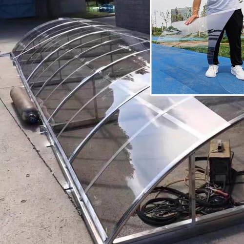 Transparente Polycarbonat Dachplatten,Dachplatte Für Garten Gewächshaus Pergola Überdachung,1mm Frühbeet Ersatz Kunststoffplatten,Regensichere Uv Schutz Abdeckungsplatte,W×L-0.6×3m(1.97*9.8ft) von Pxzybd