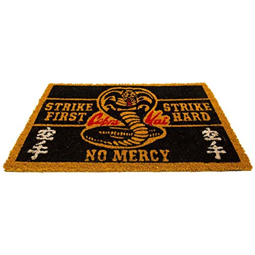 Pyramid Cobra Kai Fußmatte (No Mercy Design) 40 cm x 60 cm Willkommensmatte, Haustürmatte und Kokosfaser-Fußmatte, offizielles Cobra Kai Merchandise von Pyramid International