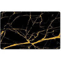 Schwarz Gold Marmor Schreibtischauflage, Großes Mauspad 10x16 12x18 14x24 18x36 Schreibtisch Zubehör von Pyramidappareldesign