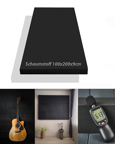 Schaumstoff - glatt, ca. 100x200x9cm, in der Farbe Anthrazit Schwarz I Akustik I Dämmung I Verpackung I Schall I Basteln usw. Schaumstoff - glatt, ca. 100x200x9cm, in der Farbe Anthrazit Schwarz I Akustik I Dämmung I Verpackung I Schall I Basteln usw. von Pyramidenkönig