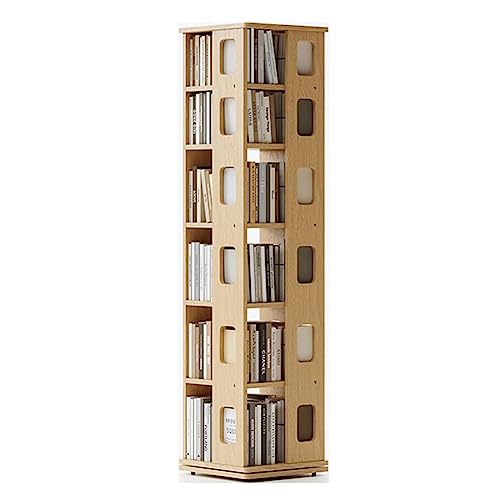 QBKLI Flexible Bücherregale 360 ° drehbares Bücherregal aus Holz, stehendes Bücherregal, Eckbücherregal für Zuhause, Organizer für Büro, Heimbücherregal, perfekte Möbel, Vollmond von QBKLI