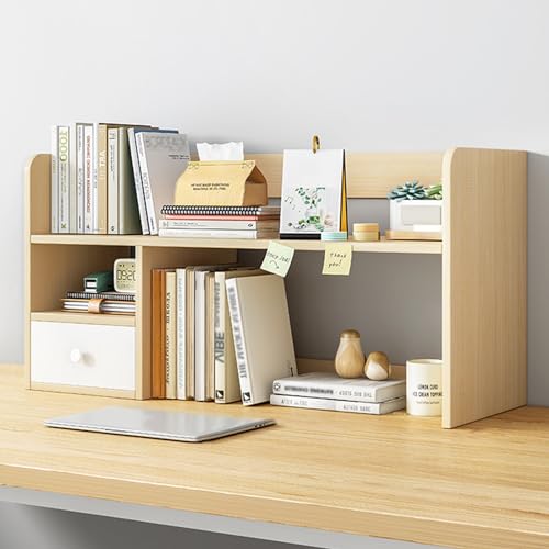 QBKLI Schreibtisch-Organizer-Regal, Schreibtisch-Stalloberteil, nur Wohnheim, Bücherregal-Desktop, Mehrzweck-Bücherregal-Aufbewahrungsorganisator, für das Heimbüro von QBKLI