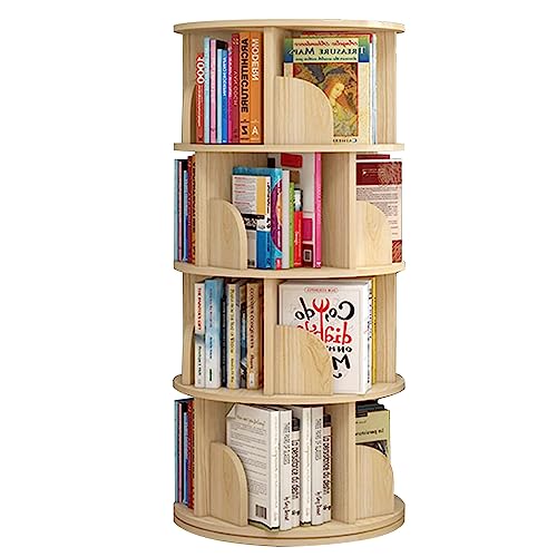 QBKLI Stehendes Bücherregal mit großer Kapazität für Zuhause, einfaches Bücherregal, offenes Bücherregal, Organizer, Vollmond von QBKLI