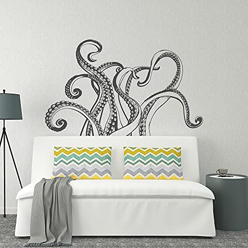 QIANGTOU Fashion Style Octopus Tentakel Wandtattoo Badezimmer Schlafzimmer Wandaufkleber Poster Abnehmbare Klebstoffe Wandbild Vinyl Aufkleber 72x118cm von QIANGTOU