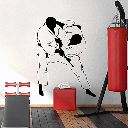 QIANGTOU Mode Wandaufkleber Judo Vinyl Aufkleber Für Fitness Room Decor Gym Aufkleber Tapete Vinyl Wandtattoo Wandbild pared 75x99cm von QIANGTOU
