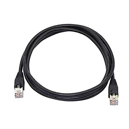 QIANRENON RJ50 10P10C Cat 5E 26AWG Kabel Stecker auf Stecker, modularer Kristallstecker mit Abschirmsteckern für Laserdrucker, industrielle Steuergeräte, 1.5 m (5ft) von QIANRENON