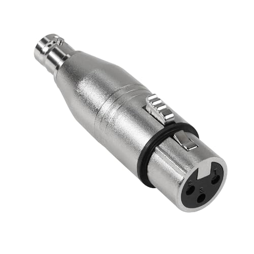 QIANRENON XLR auf BNC Adapter 3 Pin XLR Buchse auf BNC Buchse Koaxial Analog Video Anschluss. Erweiterung Verwandlungen XLR und BNC, für RF Audiokamera Mikrofone Mischpulte von QIANRENON