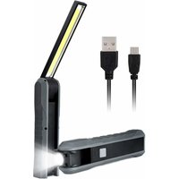 Qiedie - LED-Arbeitsleuchte, Taschenlampe, wiederaufladbar über usb, Cob-Werkstattleuchte, Batterie mit Haken, Magnetfuß, Inspektionsleuchten für von QIEDIE