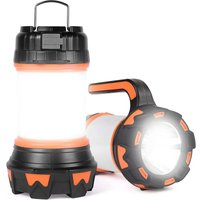 Qiedie - Wiederaufladbare LED-Laterne, 1000 Lumen, 4000 mAh, 360°-Campinglampe, wiederaufladbarer tragbarer LED-Strahler, extrem leistungsstark, 6 von QIEDIE