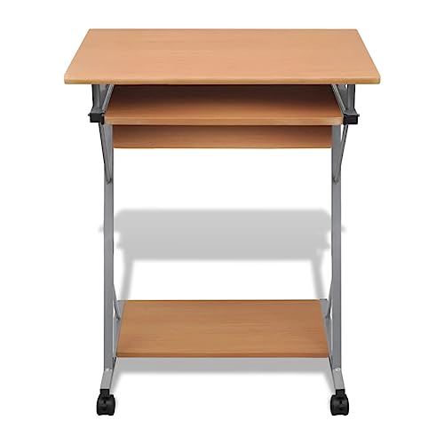Schreibtisch Klein Gaming Tisch Beistelltisch Computer Desk - Computertisch Computerwagen PC Tisch Bürotisch Laptop auf Rollen braun für Home Office Büro Wohnzimmer Küche Schreibtisch Klein Gaming Tisch Beistelltisch Computer Desk - Computertisch Computerwagen PC Tisch Bürotisch Laptop auf Rollen braun für Home Office Büro Wohnzimmer Küche von QJBSAVVA