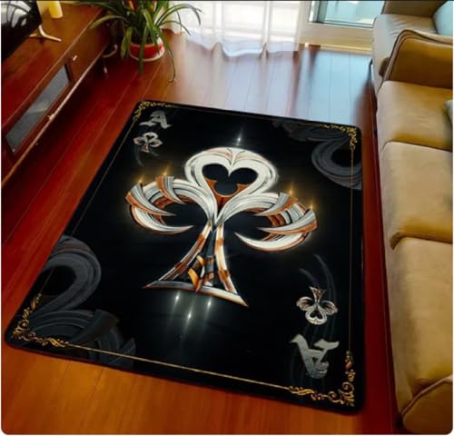 Moderne Malerei Karte Poker Teppich Wohnzimmer Teppich Home Flur Fußmatte Anti-Rutsch Küche Badezimmer Schlafzimmer Fußmatte 60X90Cm von QMETOS