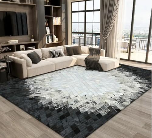 QMETOS Geometrischer Stil Teppich Zuhause Wohnzimmer Fußmatten Flur Fußmatte Schlafzimmer Nachttischmatte Badezimmer Küche Teppich 50X80Cm von QMETOS