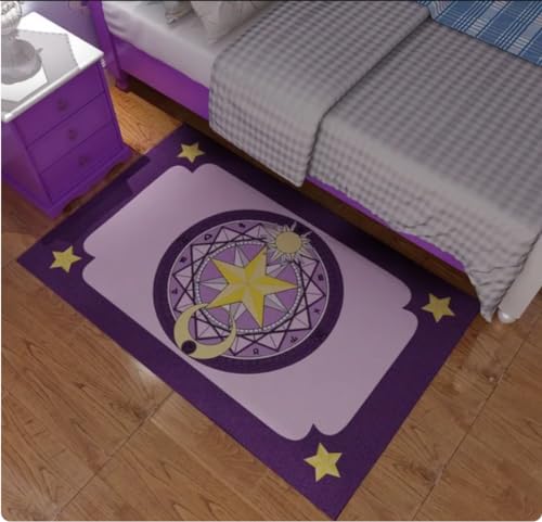 QMETOS Home Decor Tarot Karten Array Cartoon Niedliche Anime Kinder Fußmatte Teppich Für Kinderzimmer Pelzige Wohnzimmer Teppiche 60X90Cm von QMETOS