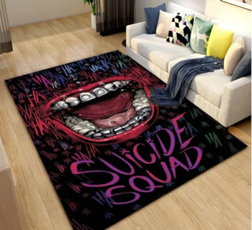 QMETOS Lippen Bedruckter Teppich Wohnzimmer Sofamatte Home Flur Fußmatte Balkonteppich rutschfest Badezimmer Schlafzimmer Küche Fußmatte 200X300Cm von QMETOS