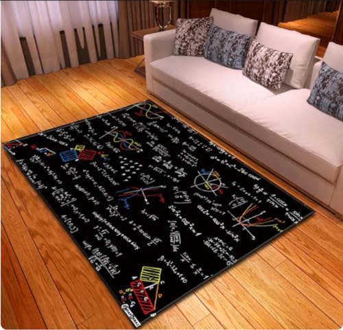 QMETOS Periodensystem Der Elemente Teppiche Teppiche Für Wohnzimmer Schlafzimmer Couchtisch Fußmatten Chemie Mathematik Muster Anti-Rutsch-Teppich 50X80Cm von QMETOS