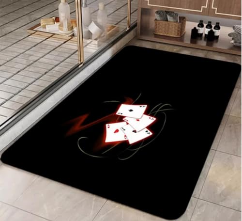 QMETOS Zimmerteppiche Texas Poker Teppich Für Schlafzimmermatten Badezimmer Fußmatte Home Küche Teppich Fußmatte Eingangstür Teppiche 200X300Cm von QMETOS