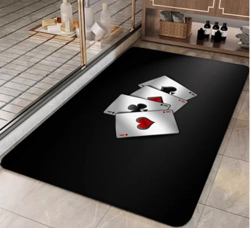 QMETOS Zimmerteppiche Texas Poker Teppich Für Schlafzimmermatten Badezimmer Fußmatte Home Küche Teppich Fußmatte Eingangstür Teppiche 200X300Cm von QMETOS