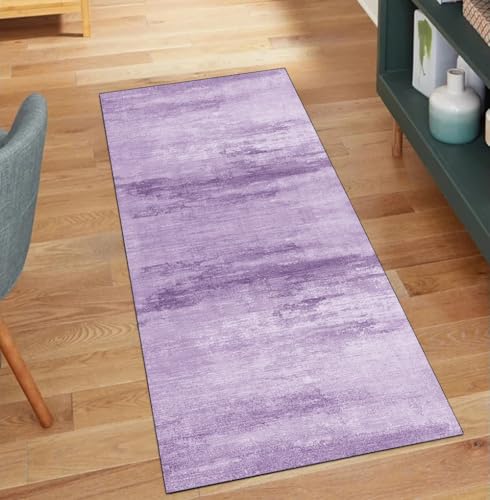 QQrunner Läuferflur Teppich rutschfest Küche 70x750CM Abstrakt Küchenteppich Teppichläufer Meterware Waschbar Lang Lila Korridor Kücheläufer QQrunner Läuferflur Teppich rutschfest Küche 70x750CM Abstrakt Küchenteppich Teppichläufer Meterware Waschbar Lang Lila Korridor Kücheläufer von QQrunner